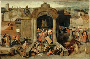 La purificación del Templo (pintura sobre madera)