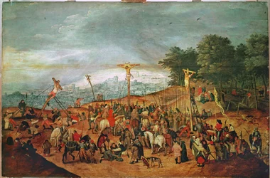 Crucifixión (óleo sobre madera)