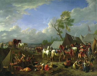 Campamento militar, c.1697 (óleo sobre lienzo)