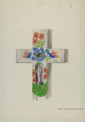 Piedra de cabeza de cemento, c.1937 (acuarela)