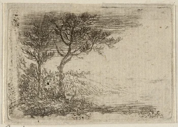 Alemán: Paisaje con dos árboles