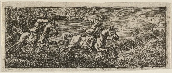 Lucha entre dos jinetes