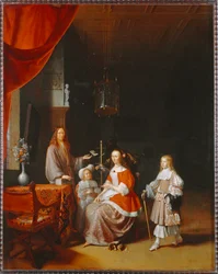 Frans Meerman, secretario municipal de Leiden y su familia ...