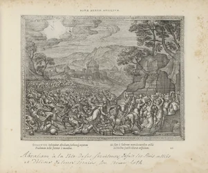 Abraham bevrijdt Lot Ayuda de una buena mente (título en objeto) Los emblemas sagrados y las principales historias de ambos testamentos (Oude Testament) (título de la serie) Imágenes y figuras de libros (título de la serie)
