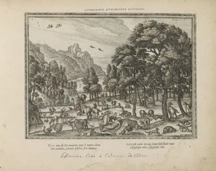 Schepping van de la mente Divinidad perfilada en humanidad (título sobre objeto) Los emblemas sagrados y las principales historias de ambos testamentos (Oude Testament) (título de la serie) Imágenes y figuras de libros (título de la serie)