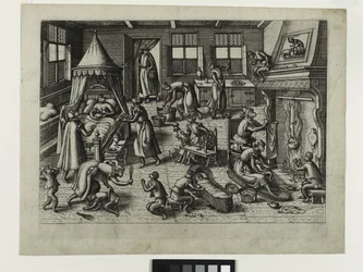 La guardería, c.1585 (aguafuerte)