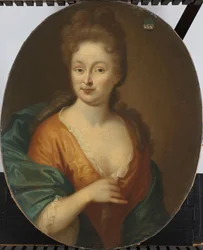 Retrato de mujer, c.1700-1722 (óleo sobre lienzo)