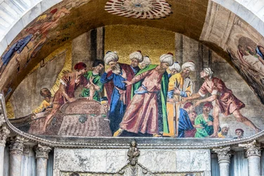 Transporte del cuerpo de San Marcos de Alejandría a Venecia, hacia 1660 (mosaico)