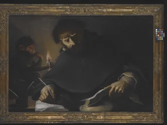 Santo Domingo y el diablo (óleo sobre lienzo)
