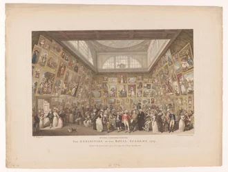 Tentoonstelling en la Royal Academy de Londres en 1787 La Exposición de la Real Academia, 1787 (título sobre objeto)