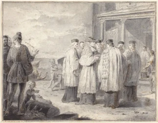 Paulinus, cardenal y patriarca de Aquileia, traslada su sede a Grado