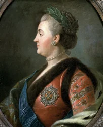 Retrato de Catalina II la Grande, emperatriz de Rusia