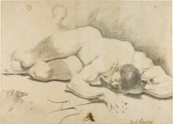 Desnudo Masculino Reclinado, con Tridente