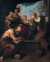 El matrimonio místico de Santa Catalina, 1595-1599