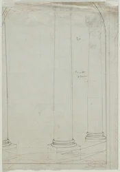 Dibujo Arquitectónico de Columnas (verso)