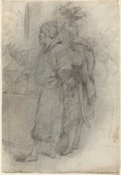Dos Cortesanos de Pie