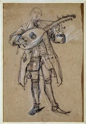 Guitarrista (Dibujo de Pietro Longhi)