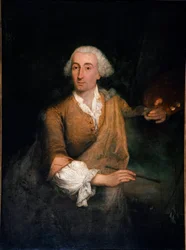 Retrato del pintor Francesco Guardi (1712-1793) a los 52 años. Pintura de Pietro Longhi (1702-1785) 1764 Dim. 132x100 cm Venecia, Ca 