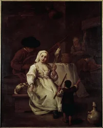 La hilandera