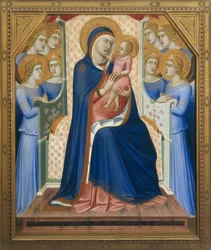 Madonna rodeada de ángeles