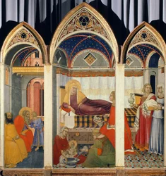 Natividad de la Virgen, por Pietro Lorenzetti (ca 1280-ca 1348)
