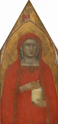 Santa María Magdalena, con un Ángel [panel izquierdo]