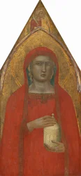 Santa María Magdalena, con un ángel [panel izquierdo], probablemente 1340