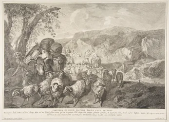 Partida de David el pastor de la casa de su padre (detalle), 1743-63