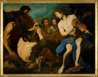 Competición musical entre Apolo y Marsyas, pintado hacia 1631/32 (pintura sobre lienzo)