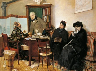 En Notaría, de Pietro Pajetta (1845 -1911)