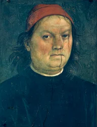 Autorretrato, circa 1500, por Pietro Perugino, fresco
