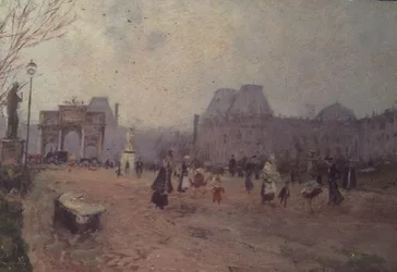 Vista de los jardines de las Tullerías, París