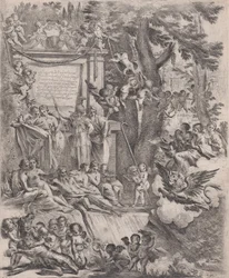 Una alegoría en honor a la llegada del Cardenal Franciotti como Obispo de Lucca, 1637