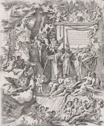 Una alegoría en honor a la llegada del cardenal Franciotti como obispo de Lucca