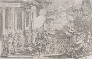 Sinorix llevado desde el templo de Artemisa tratando de escapar de los efectos del veneno, ca. 1640