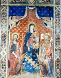 Madonna y Niño con Santos