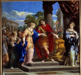 César devuelve a Cleopatra al trono de Egipto