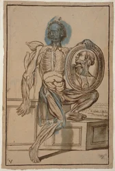 Ms Hunter 653 Placa V Dibujo anatómico, c.1610