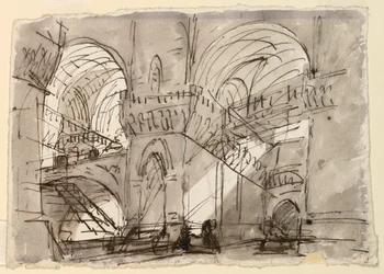 Diseño de escenario, interior de prisión