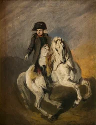 Napoleón a caballo gris (óleo sobre lienzo)