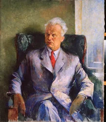 Retrato del autor, productor y director de cine Olexandr Dovzhenko