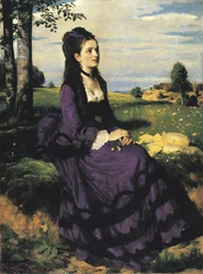 Dama en violeta