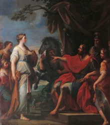 Clelia ante Porsena, de Placido Costanzi (1702-1759), óleo sobre lienzo
