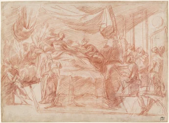 Escena de lecho de muerte [recto]