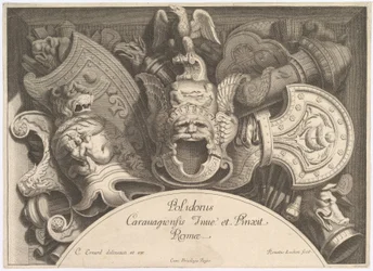 Diversos Trofeos de Armas después de la Fachada del Palazzo Milesi en Roma, 1651