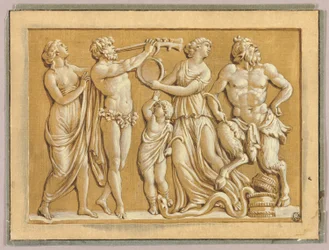 Sátiro, fauno y ninfas