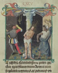 Ms Czart fol. CXCV Flagelación de Cristo, c.1510 (vitela)