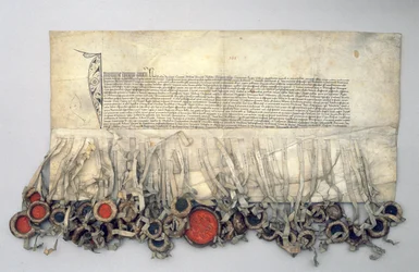Privilegio de Wladislaw Jagiello (c.1351-1434) Rey de Polonia, otorgado por el Consejo Real (pergamino)