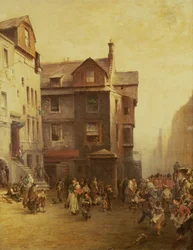 Casa de John Knox, Calle Alta, Edimburgo, 1885
