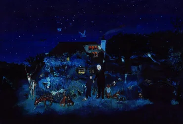 El abuelo y las estrellas, 2022 (acuarela y gouache sobre papel)